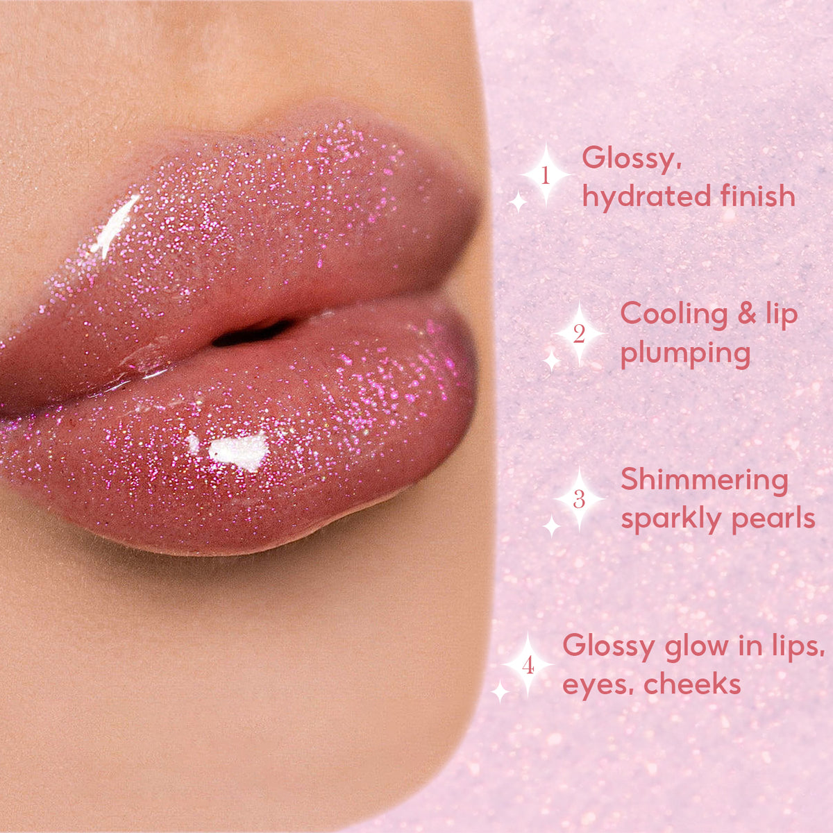 FelinWel Super Sparkly Lip Gloss Shining and Nourishing Fresh Texture