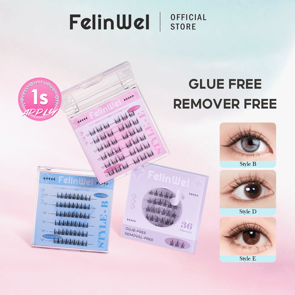 FelinWel Glue-Free Self-Adhesive Lashes – No Remover Needed