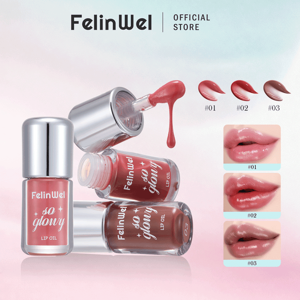 FelinWel Moisturizing Lip Oil – Glossy Tint, 12H Hydration