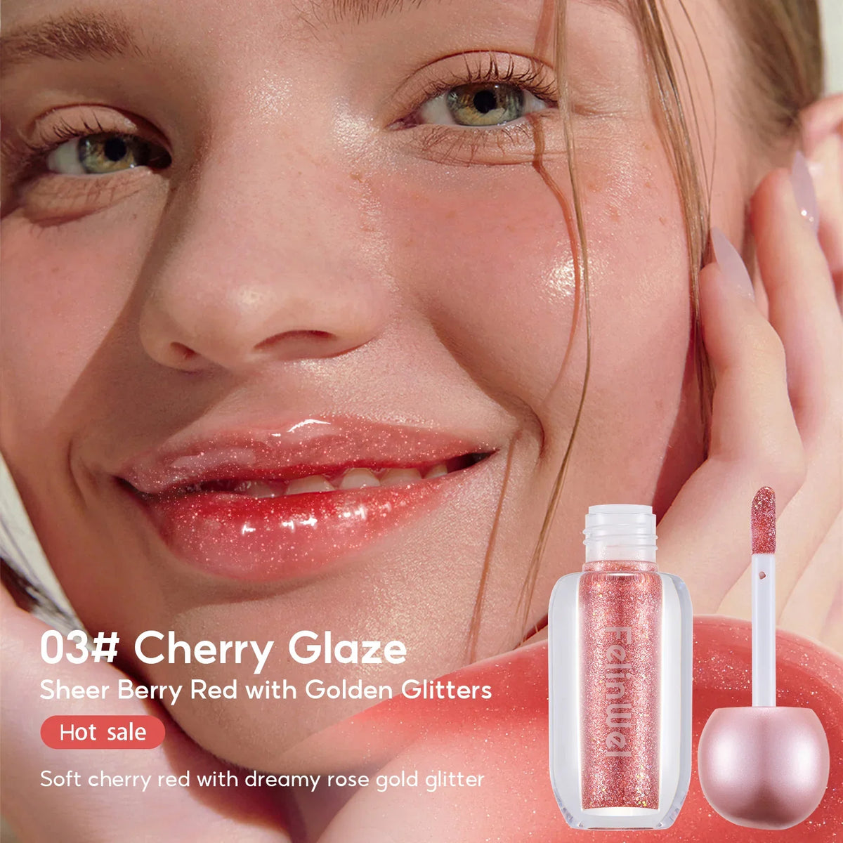 FelinWel Super Sparkly Lip Gloss Shining and Nourishing Fresh Texture