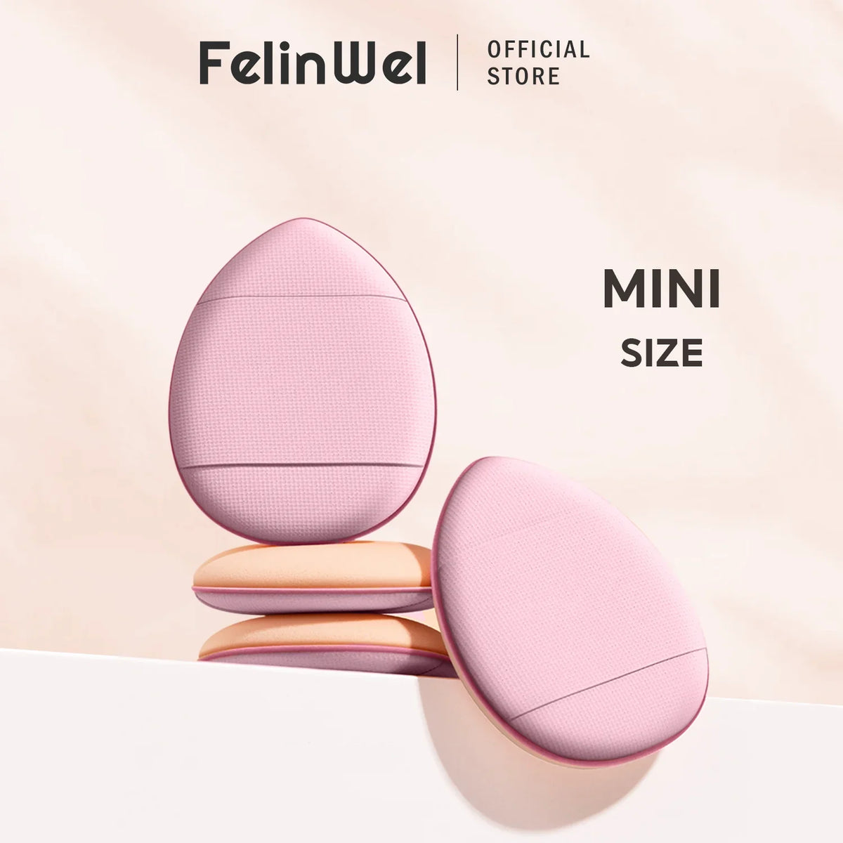 FelinWel – Mini-Finger-Puff-Set, Make-up-Schwamm, Gesichts-Concealer, Foundation, Detail-Puff