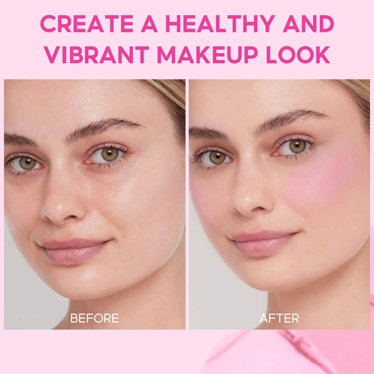 FelinWel 4-Shade Blush Palette – Buildable Matte Finish, Vegan