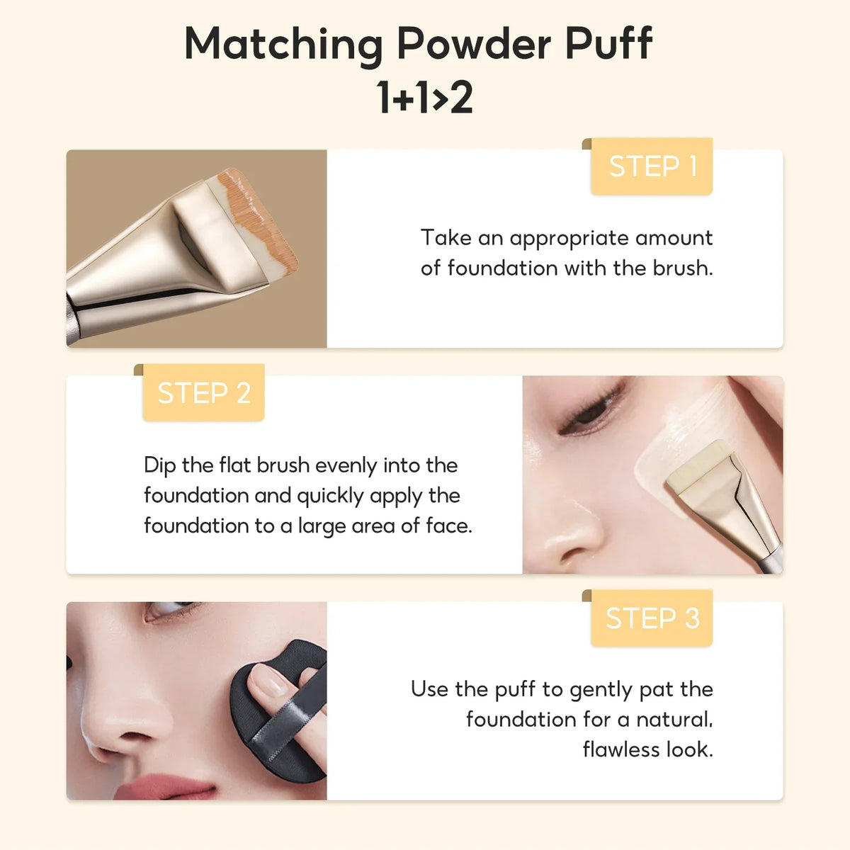 FelinWel Wide Flat Foundation Brush – Ultra-Dense Vegan Fiber, Streak-Free Finish