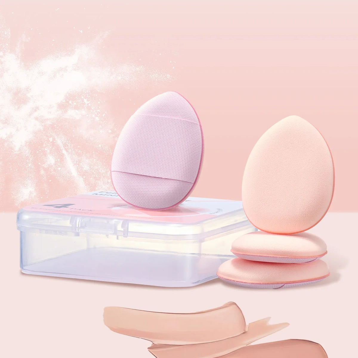 FelinWel – Mini-Finger-Puff-Set, Make-up-Schwamm, Gesichts-Concealer, Foundation, Detail-Puff