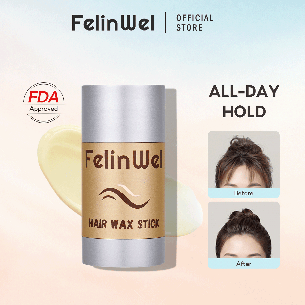 FelinWel Hair Wax Stick Haarstyling Pomade Stick Haarwachs