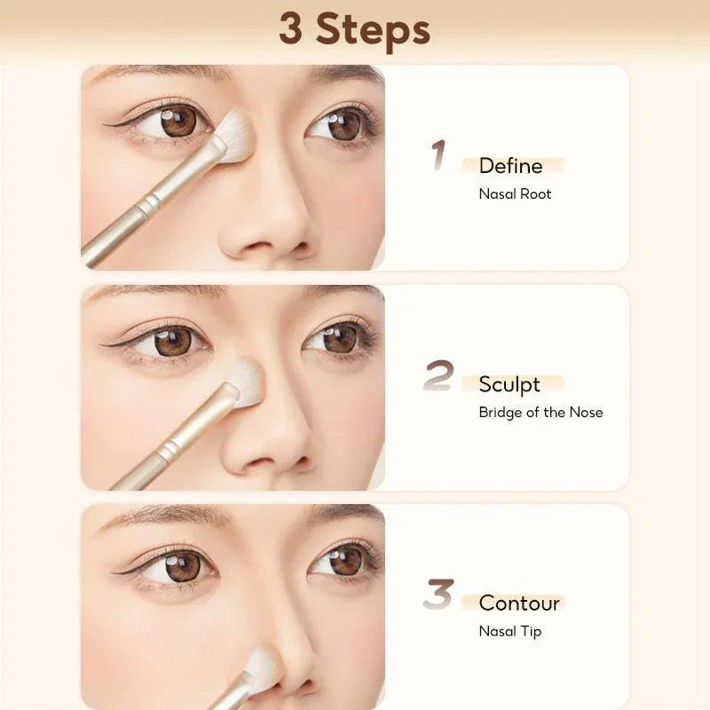 FelinWel Half Fan-Shape Nose Contour Brush – Precise Sculpting, Cruelty-Free