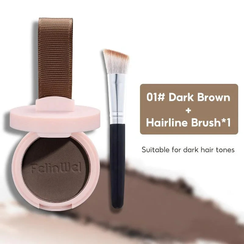 FelinWel Hairline Shadow Powder – Root Touch-Up, Mirror & Puff, 4 Shades