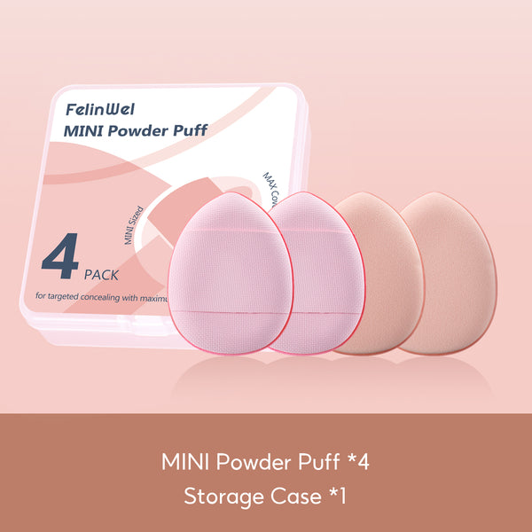 FelinWel – Mini-Finger-Puff-Set, Make-up-Schwamm, Gesichts-Concealer, Foundation, Detail-Puff