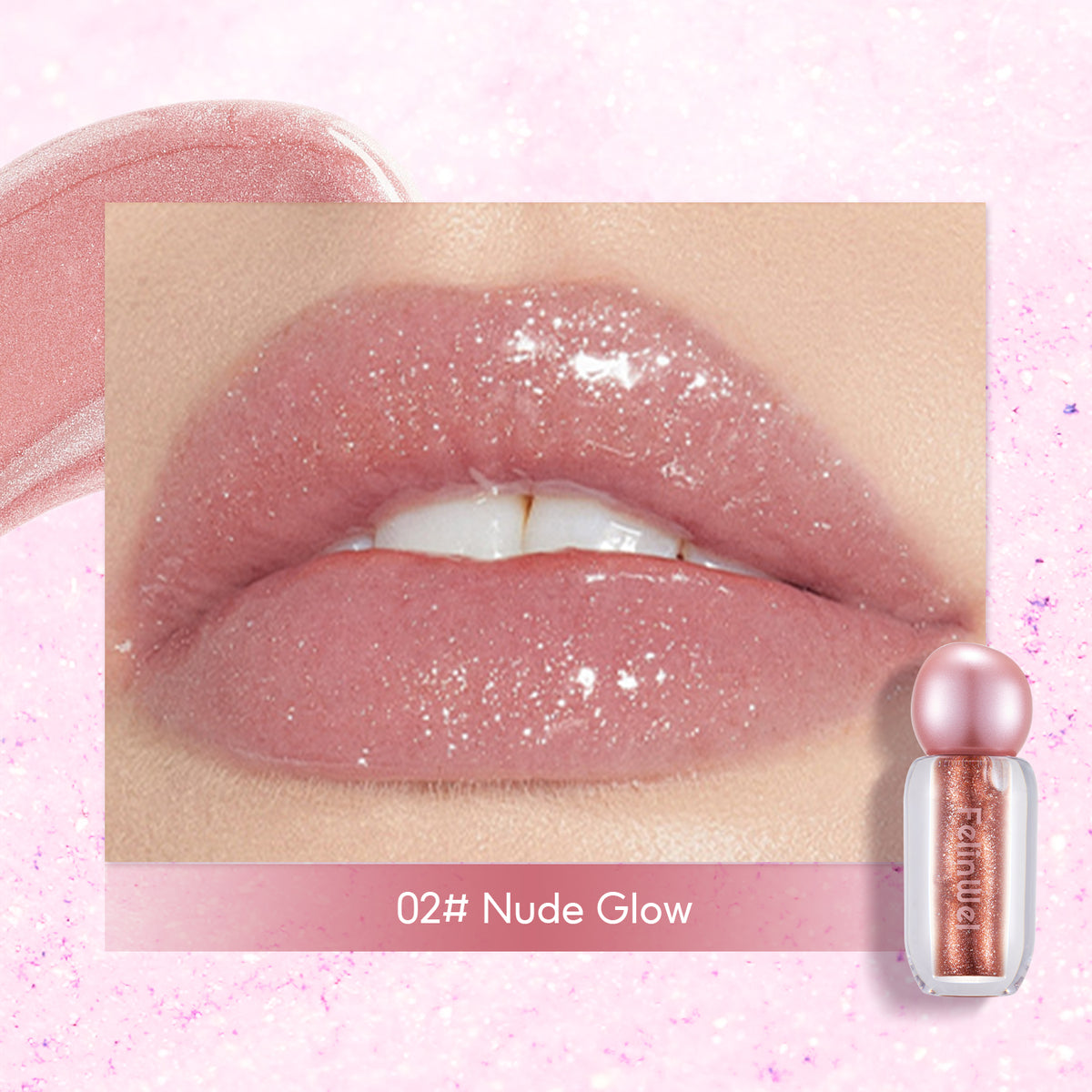 FelinWel Super Sparkly Lip Gloss Shining and Nourishing Fresh Texture