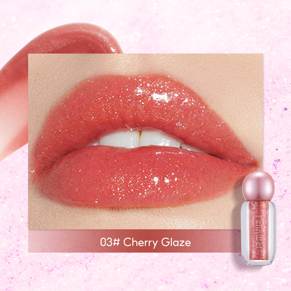 FelinWel Super Sparkly Lip Gloss Shining and Nourishing Fresh Texture