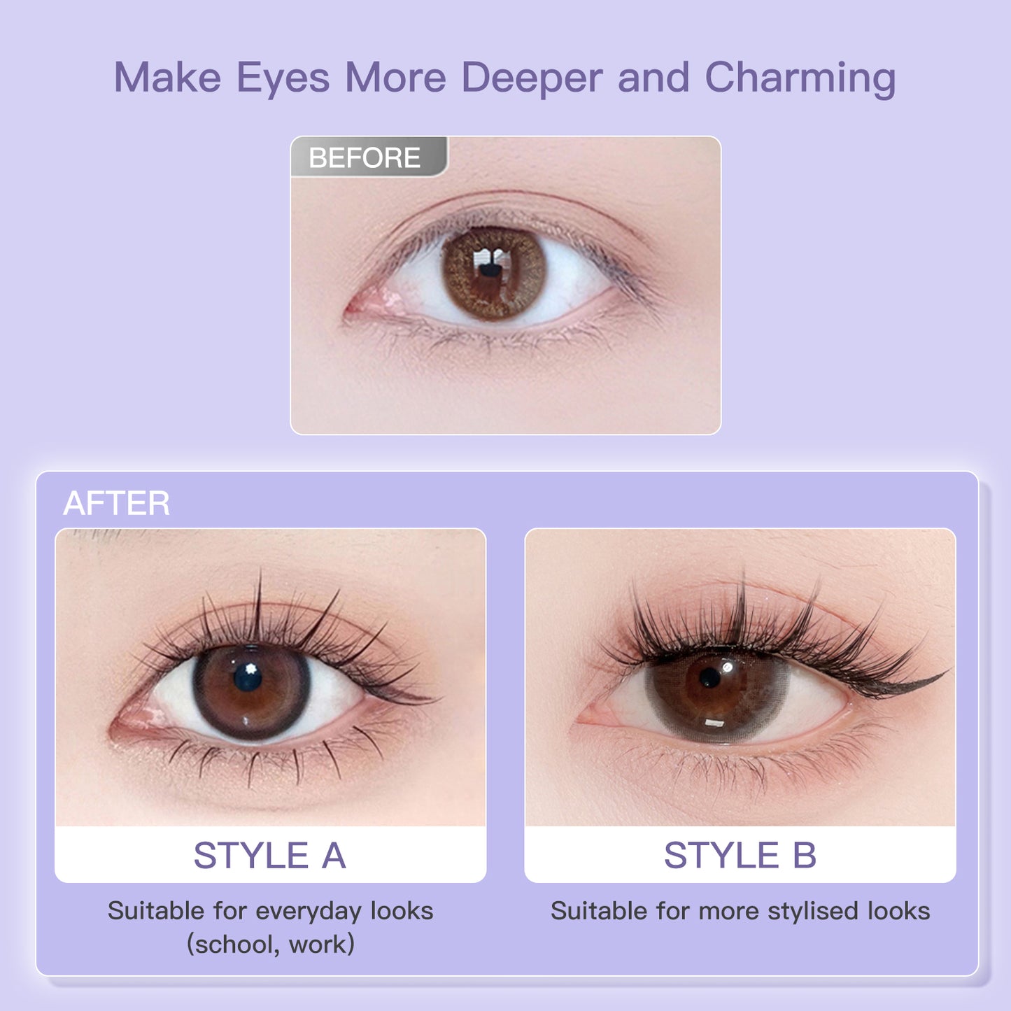 FelinWel Falsche Cluster-Wimpern Künstliche Cluster-Wimpern für die DIY-Wimpernverlängerung
