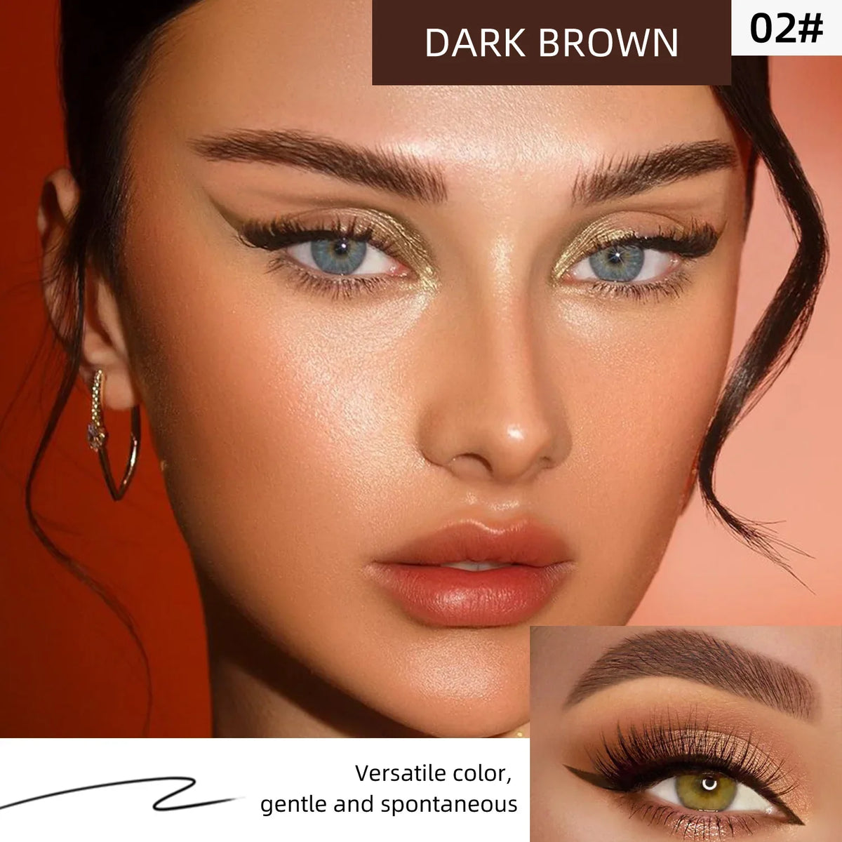 FelinWel 2-Farben-Gel-Eyeliner- und Augenbrauen-Set mit 2 Pinseln, wasserfest, wischfest 