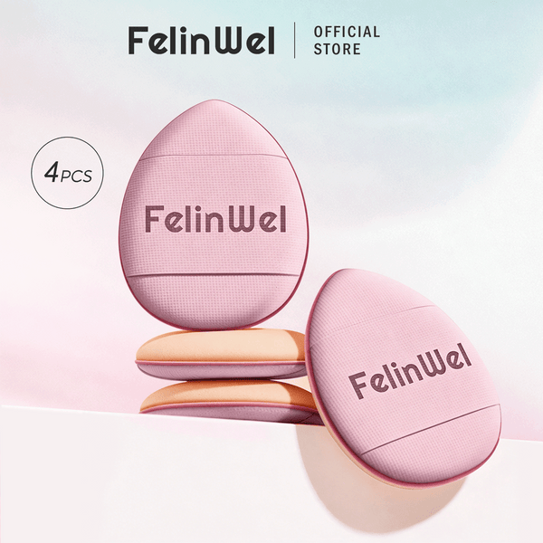 FelinWel – Mini-Finger-Puff-Set, Make-up-Schwamm, Gesichts-Concealer, Foundation, Detail-Puff 