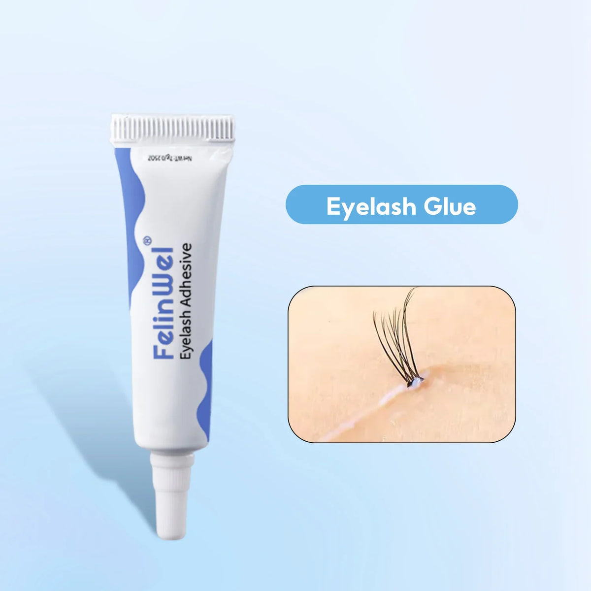 FelinWel False Eyelash Kit – Precision Tweezers & Waterproof Lash Glue Set