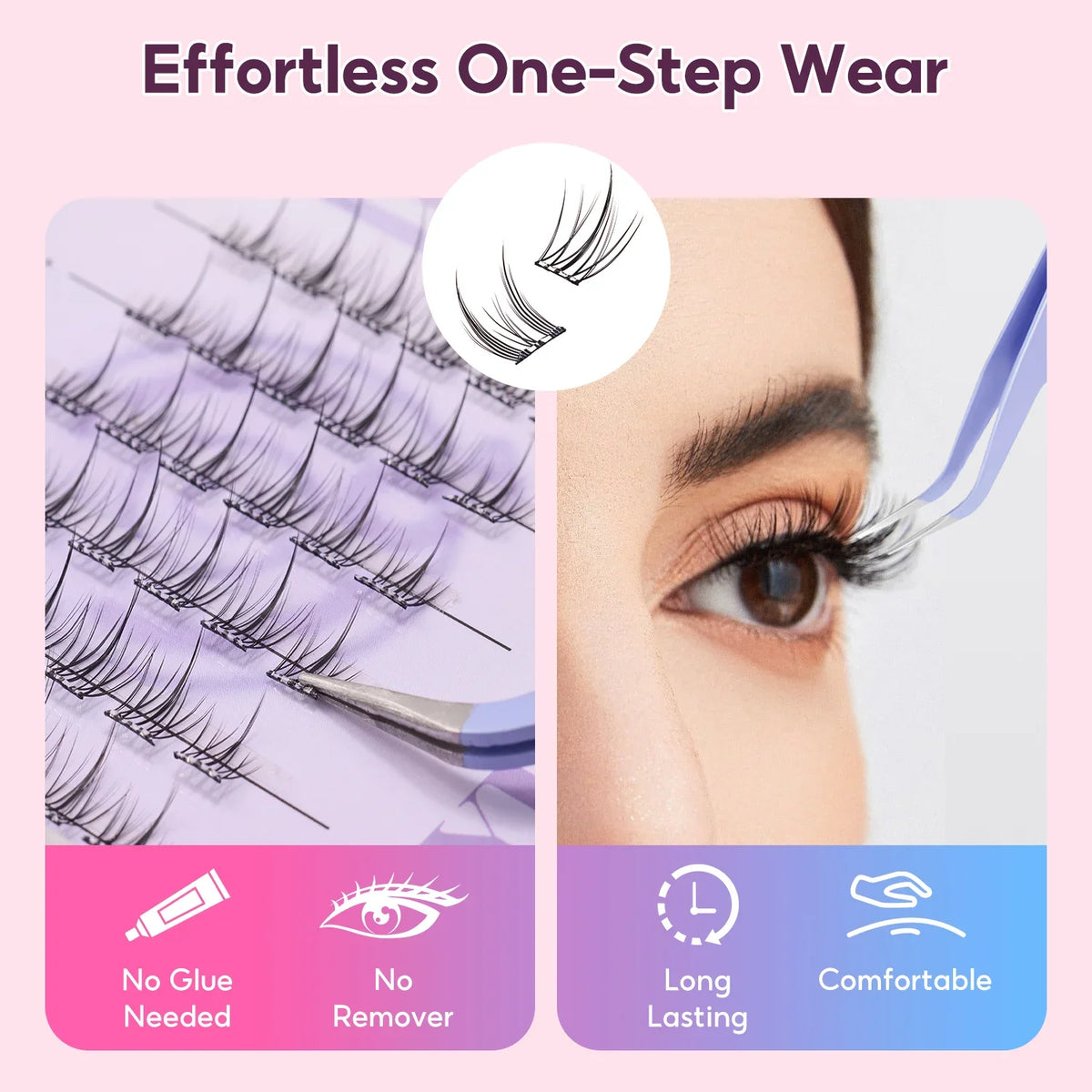 FelinWel Glue-Free Self-Adhesive Lashes – No Remover Needed