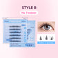 FelinWel Glue-free Cluster Eyelash Extensions Self-adhesive Remover-free Reusable