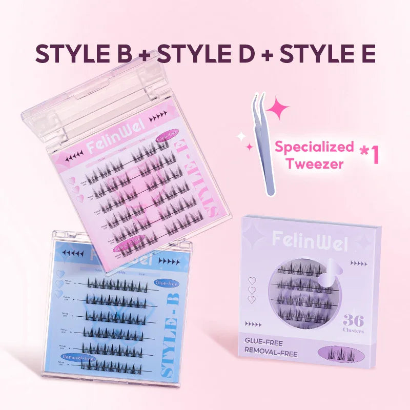 FelinWel Glue-Free Self-Adhesive Lashes – No Remover Needed
