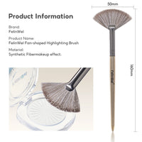 FelinWel Fan Brush for Highlighter & Blush – Ultra-Soft Vegan, Zero Shedding