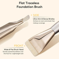 FelinWel Wide Flat Foundation Brush – Ultra-Dense Vegan Fiber, Streak-Free Finish