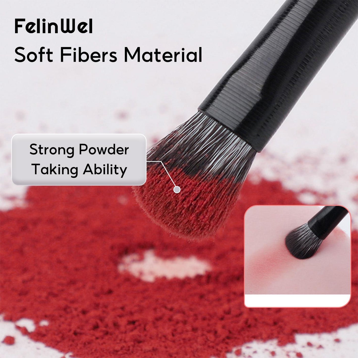 FelinWel – 6-teiliges Augen-Make-up-Pinsel-Set, weiche, tierversuchsfreie synthetische Borsten 