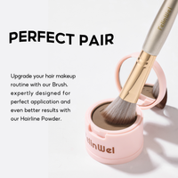 FelinWel Slope Hairline Powder Brush – Soft Vegan Fiber, Precise Blending