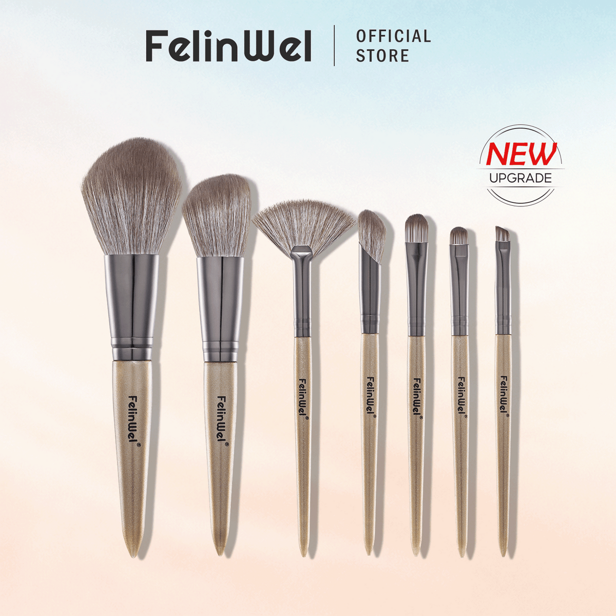 FelinWel 13-teiliges professionelles Make-up-Pinsel-Set, tierversuchsfrei, vegan