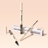 FelinWel Dual-Ended Waterproof Brow Pen & Tinted Brow Gel – 2-Fork Tip, Beginner Friendly