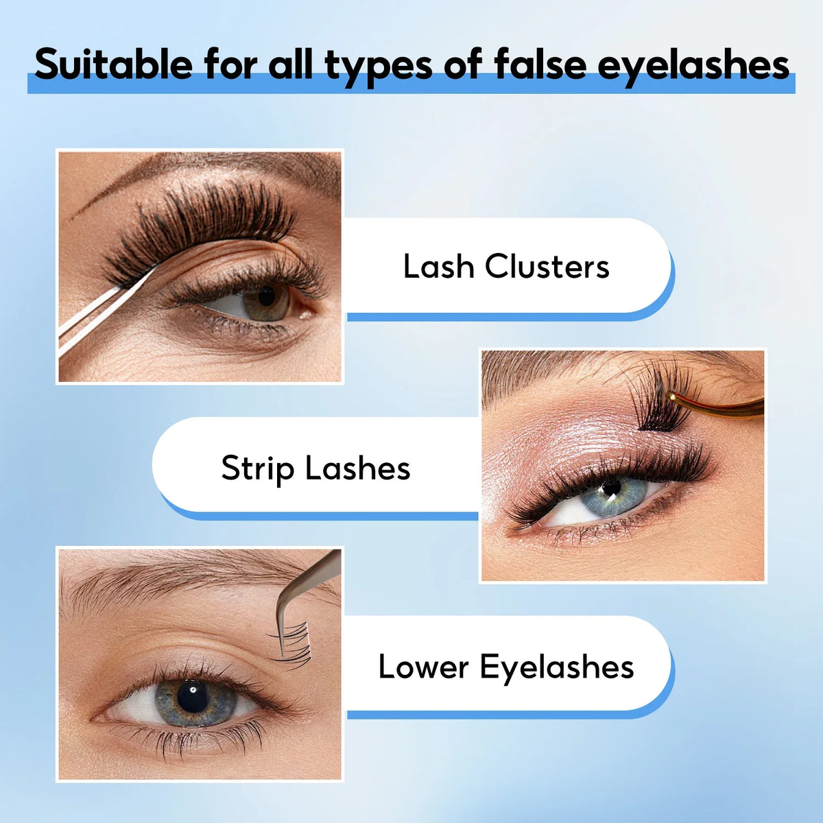 FelinWel False Eyelash Kit – Precision Tweezers & Waterproof Lash Glue Set