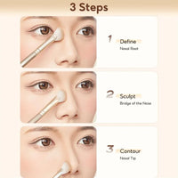 FelinWel Half Fan-Shape Nose Contour Brush – Precise Sculpting, Cruelty-Free