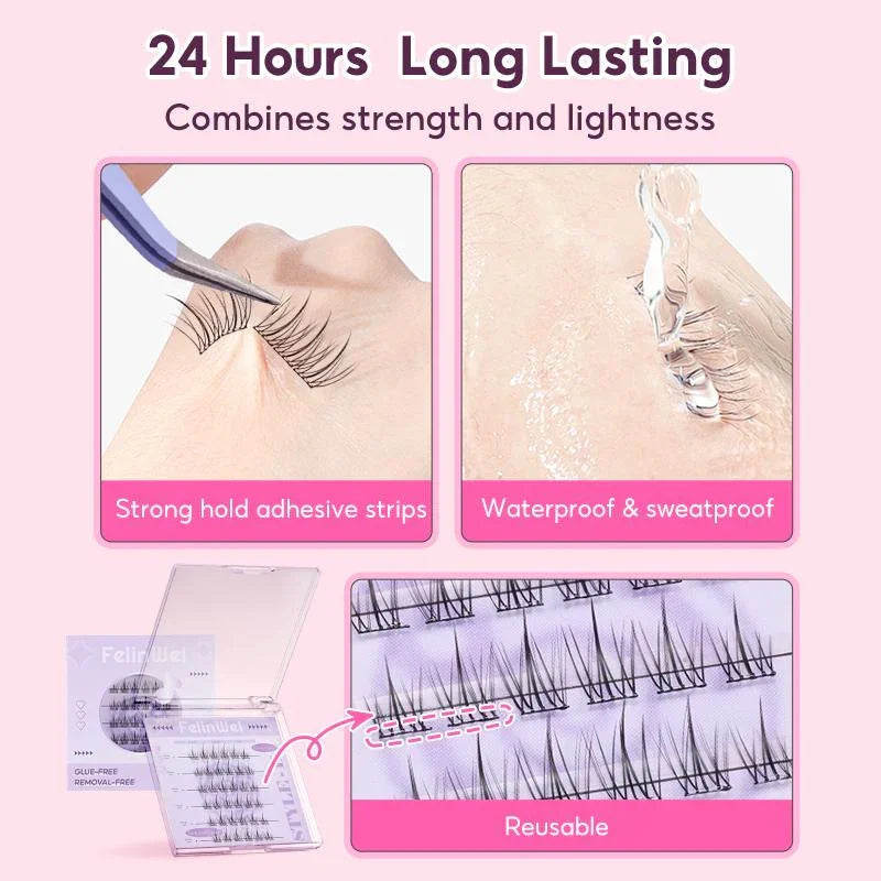 FelinWel Glue-Free Self-Adhesive Lashes – No Remover Needed