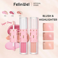 FelinWel Super Dewy Blush & Highlighter Dual-ended Stick Liquid Blendable