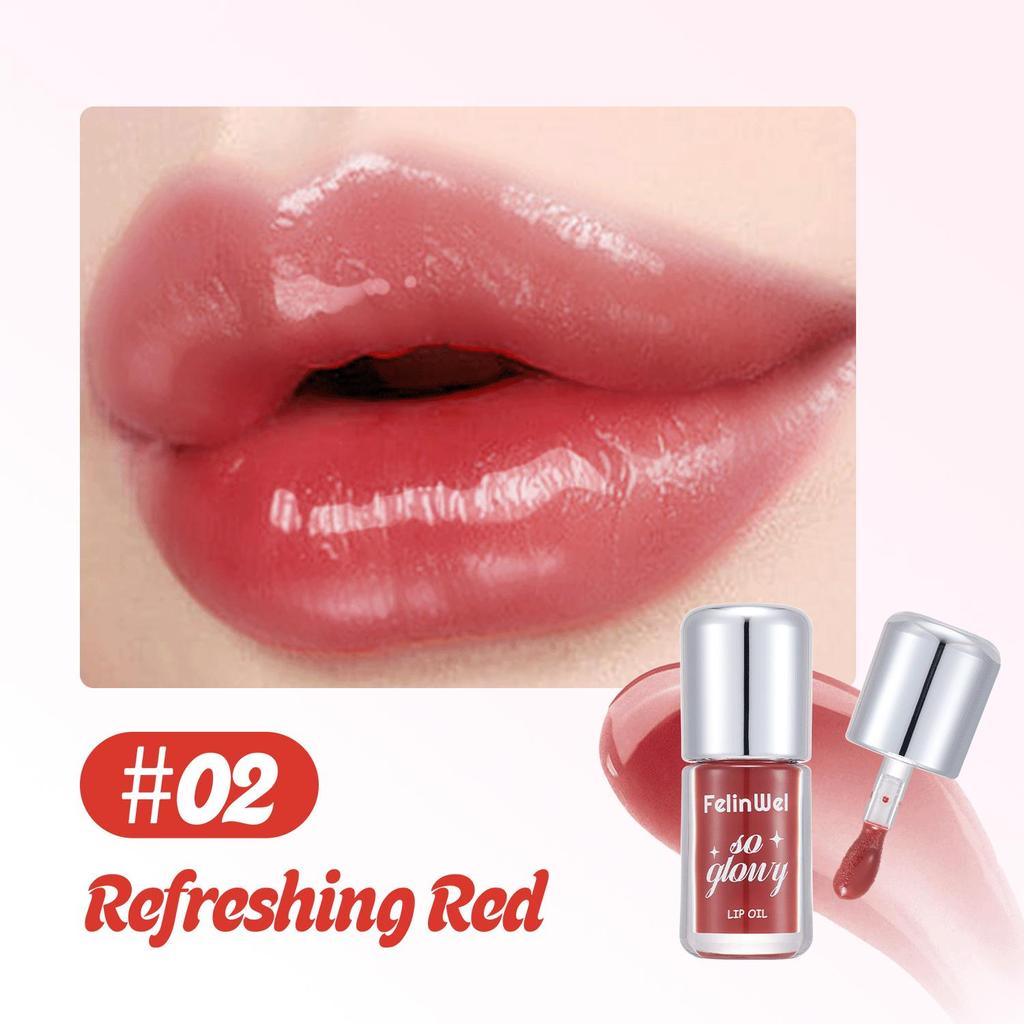 FelinWel Moisturizing Lip Oil with Glossy and Sheer Finish, Blur-Glowy Texture, Nourishing Ingredients