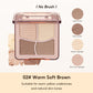 FelinWel 4 Farben Highlighter Contour Palette Makeup 3D Bronzer Matte Contour Powder 