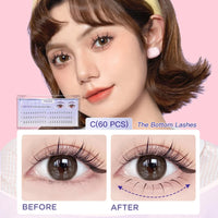 FelinWel Falsche Cluster-Wimpern Künstliche Cluster-Wimpern für die DIY-Wimpernverlängerung 
