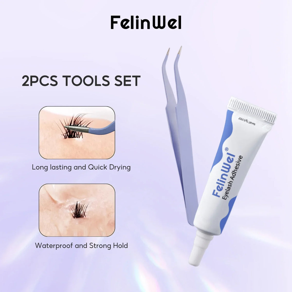 FelinWel Falsche Cluster-Wimpern Künstliche Cluster-Wimpern für die DIY-Wimpernverlängerung 