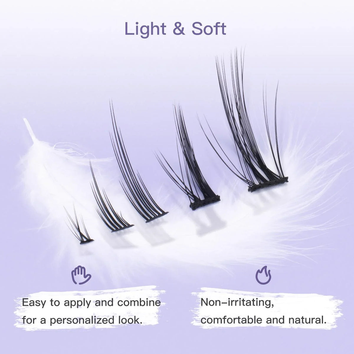 FelinWel Falsche Cluster-Wimpern Künstliche Cluster-Wimpern für die DIY-Wimpernverlängerung 